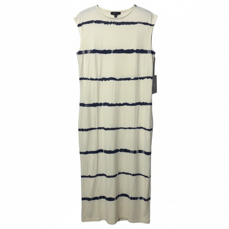 Dress Casual Maxi By WVN In Blue & Cream, Size: XS