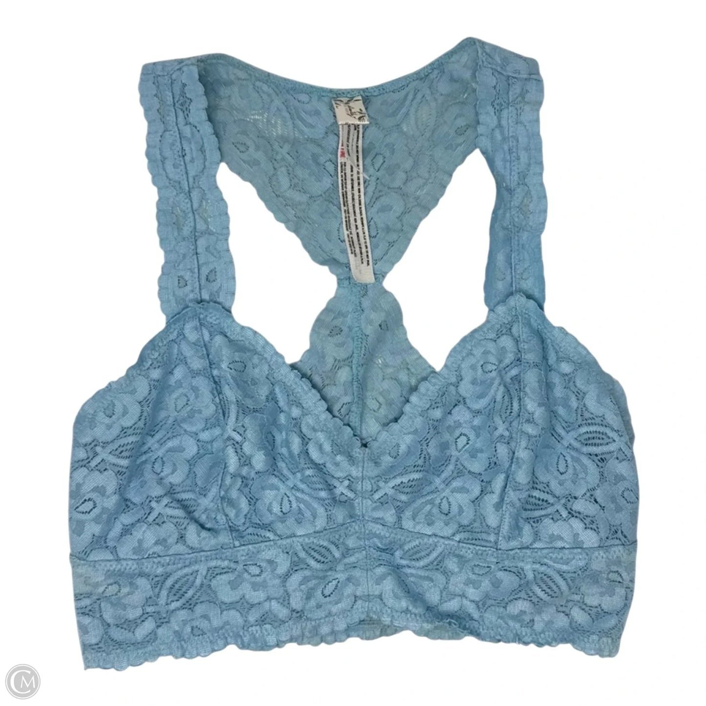 Galloon Lace Racerback Bralette By Free People In Blue, Size: Xs