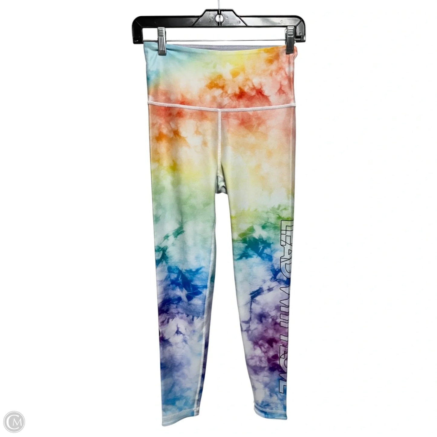 Lead With Love Athletic Leggings By With In Rainbow Print, Size: M
