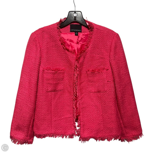Tweed Blazer By Cynthia Rowley In Pink, Size: M