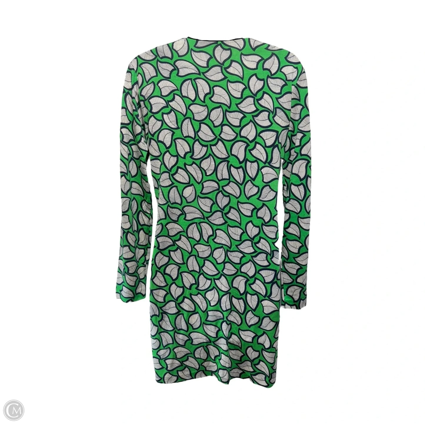 Silk Tunic Designer By Diane Von Furstenberg In Blue & Green, Size: 2