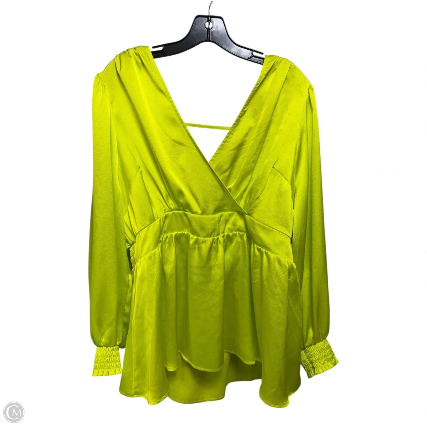Top Long Sleeve By Torrid In Chartreuse, Size: 1x
