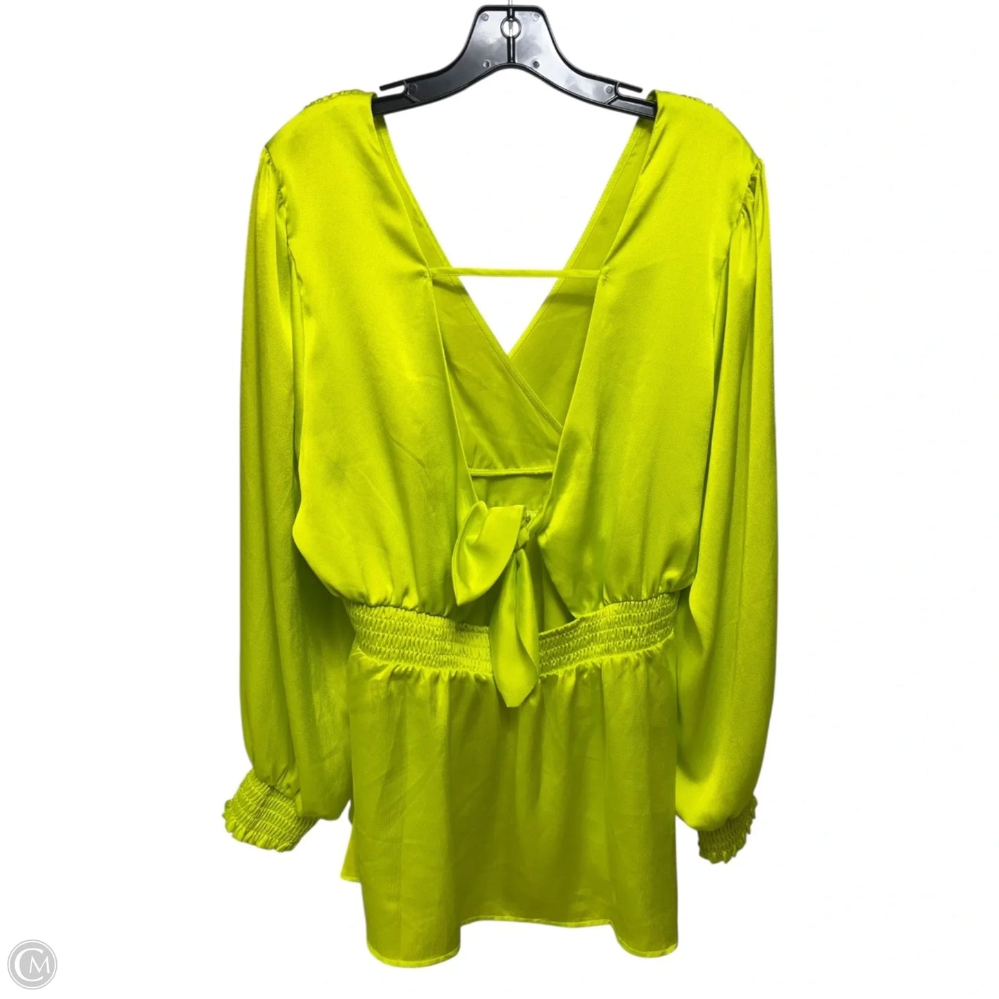 Top Long Sleeve By Torrid In Chartreuse, Size: 1x