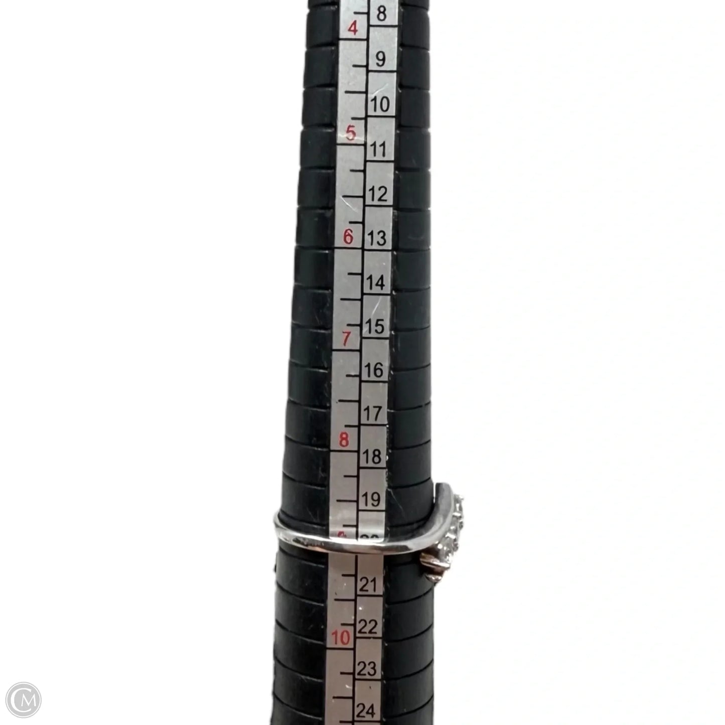 Triple CZ Sterling Silver Bypass Ring By Clothes Mentor, Size: 9