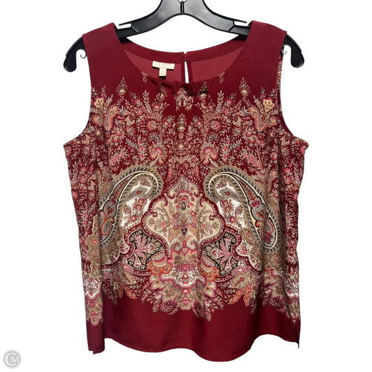 Top Sleeveless By Talbots In Multi-colored, Size: S