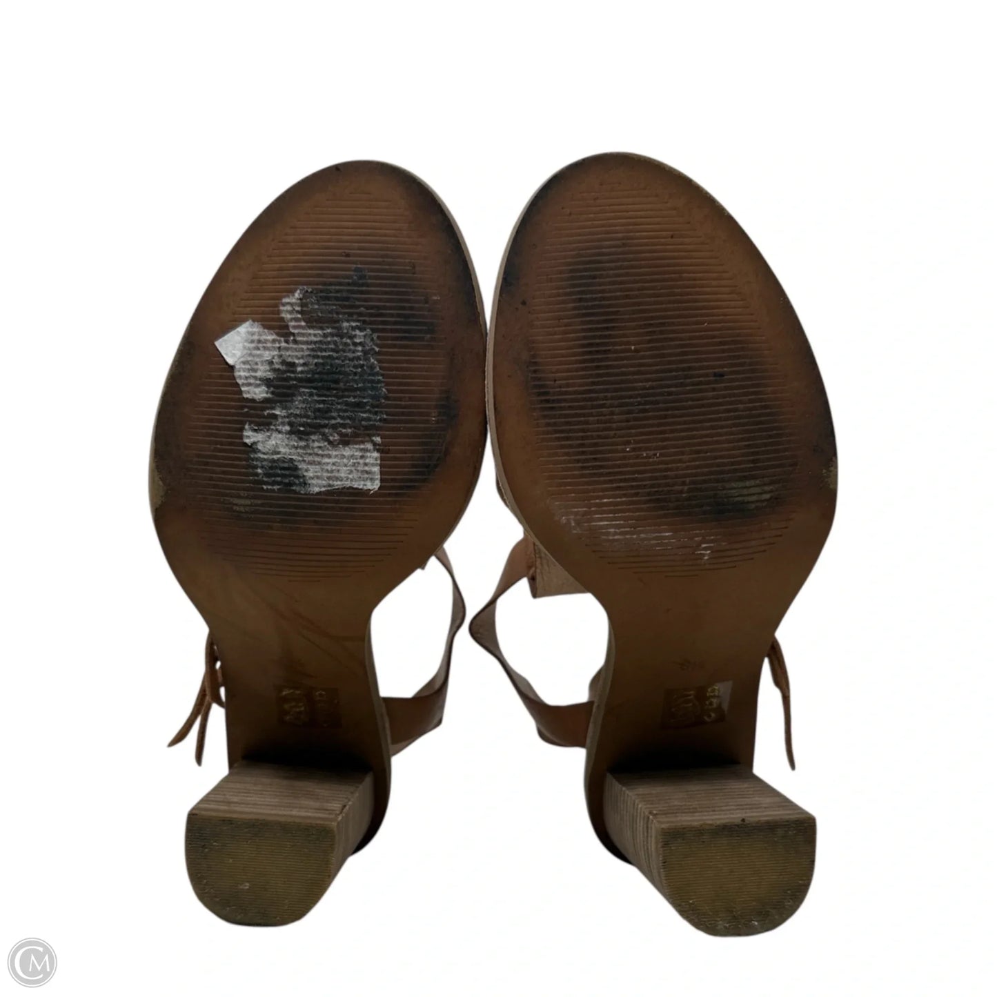 Fey Fringe Block Heel Sandals By Madewell In Peach, Size: 8.5