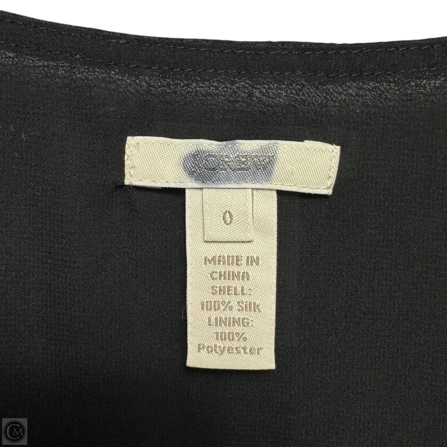 Silk Top Sleeveless By J. Crew In Black, Size: 0