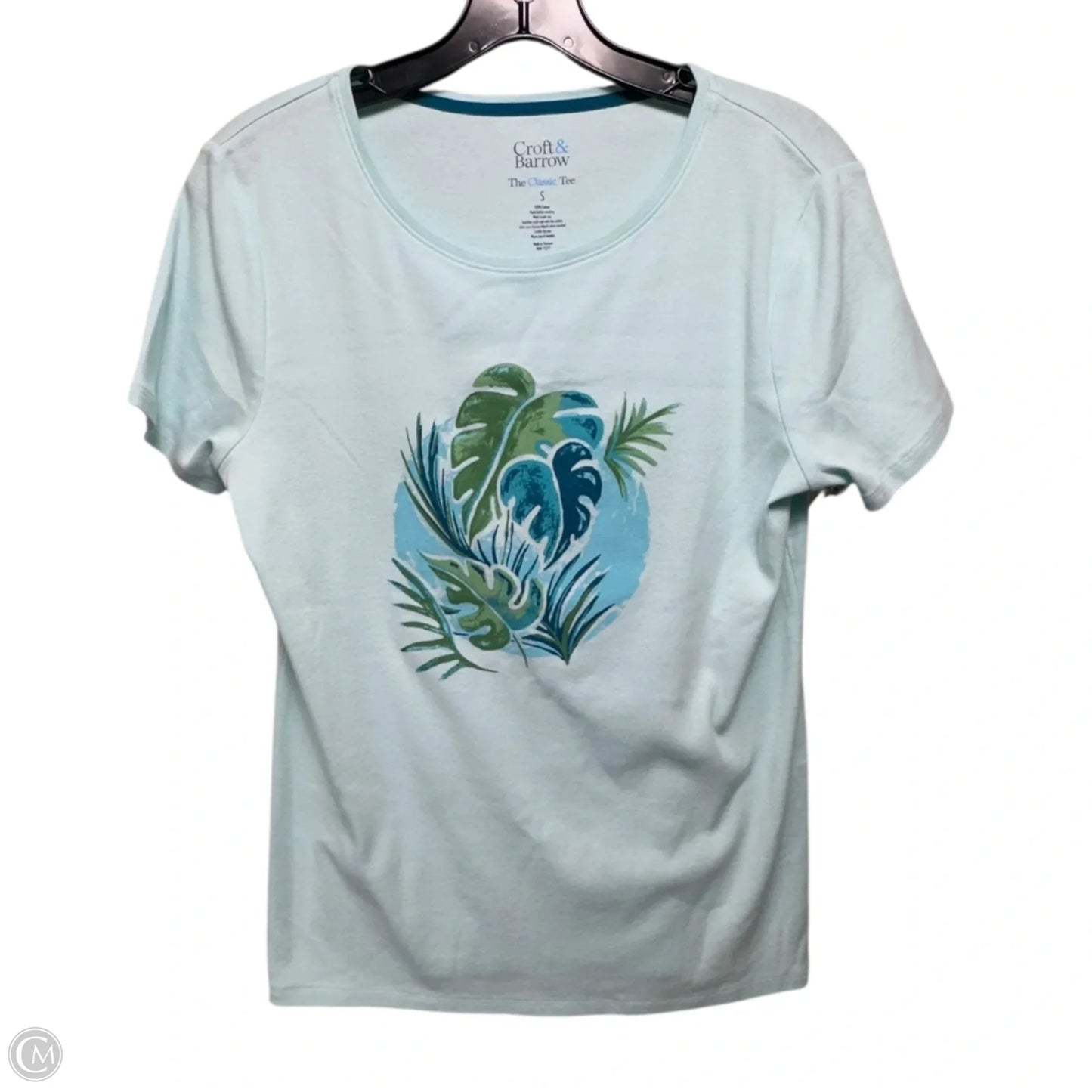 Top Short Sleeve By Croft And Barrow In Blue, Size: S