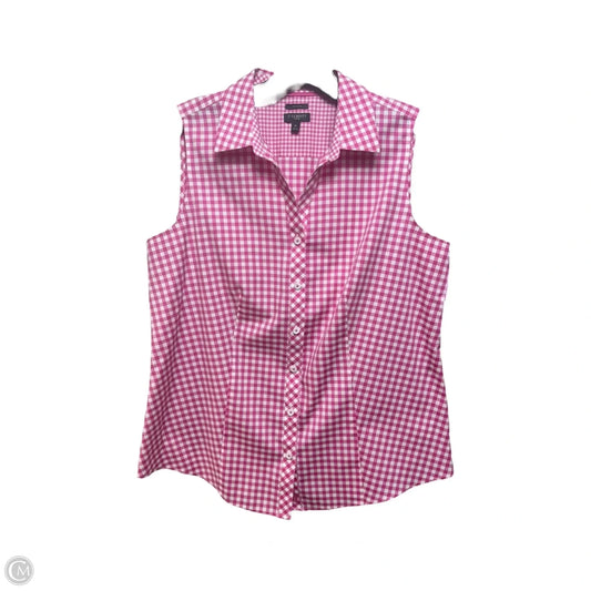 Top Sleeveless By Talbots In Checkered Pattern, Size: 8p