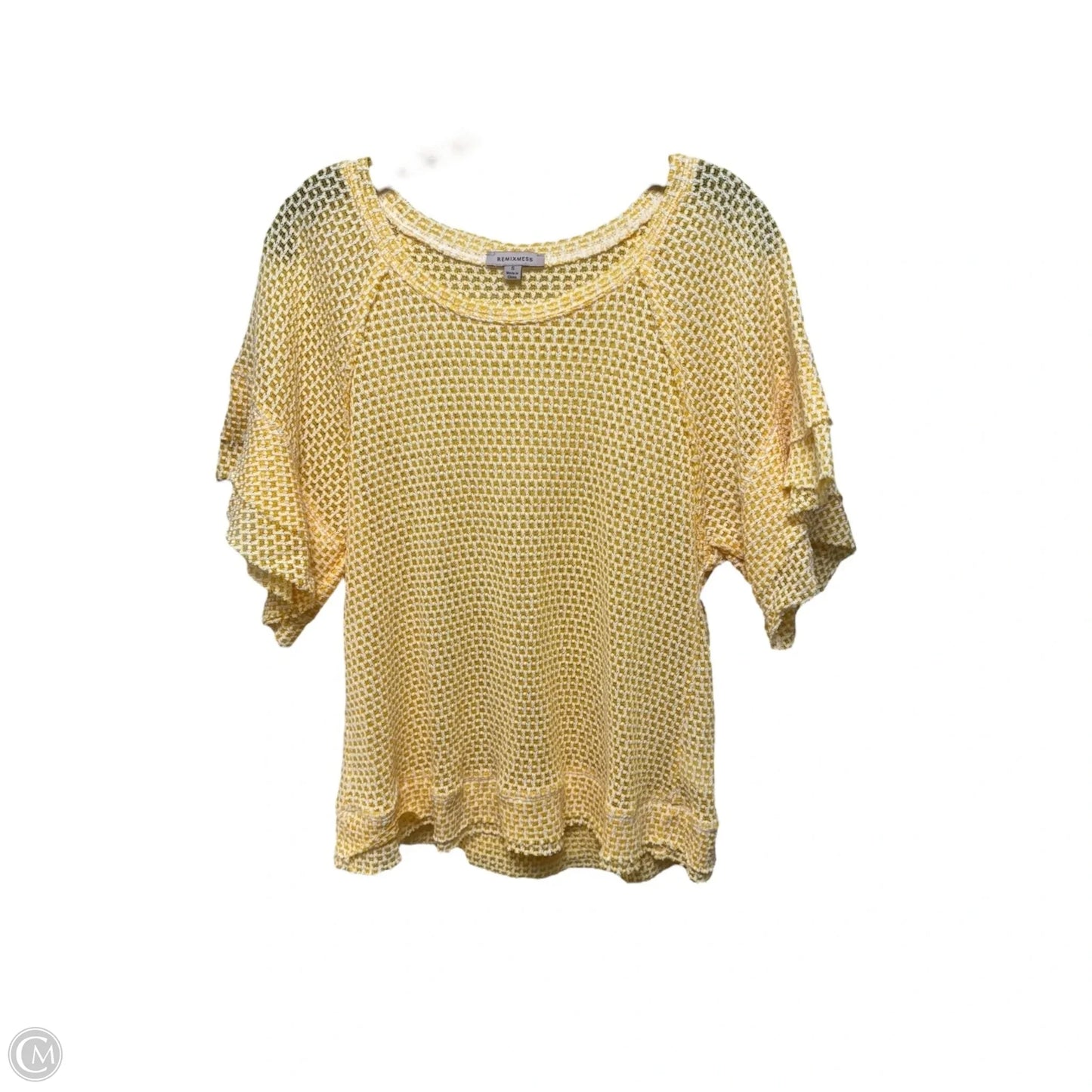 Top Short Sleeve By Remixmess In Yellow, Size: S