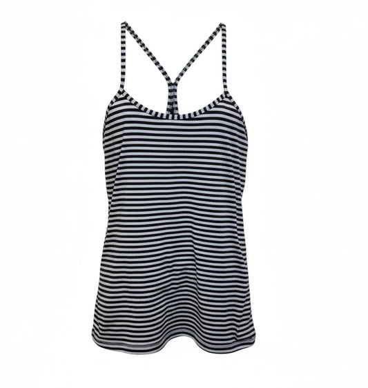 Power Y Tank By Lululemon In Luon Light Classic Stripe Polar Haze Black, Size: 6