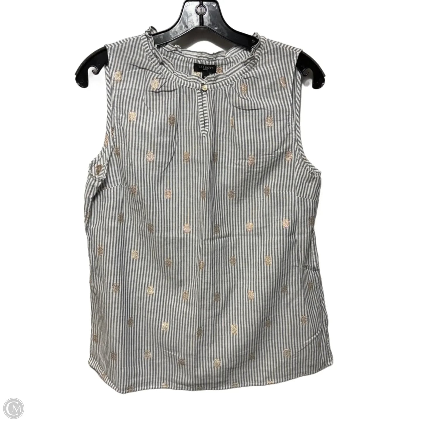 Top Sleeveless By Talbots In Striped Pattern, Size: Mp