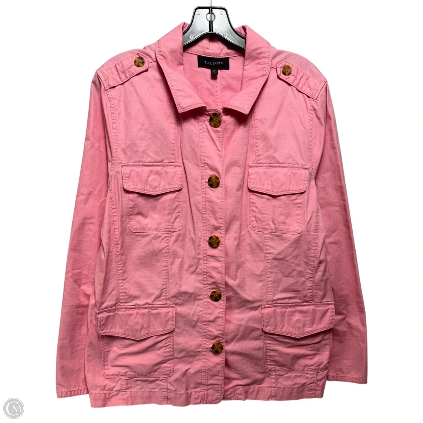 Jacket Utility By Talbots In Pink, Size: Xl