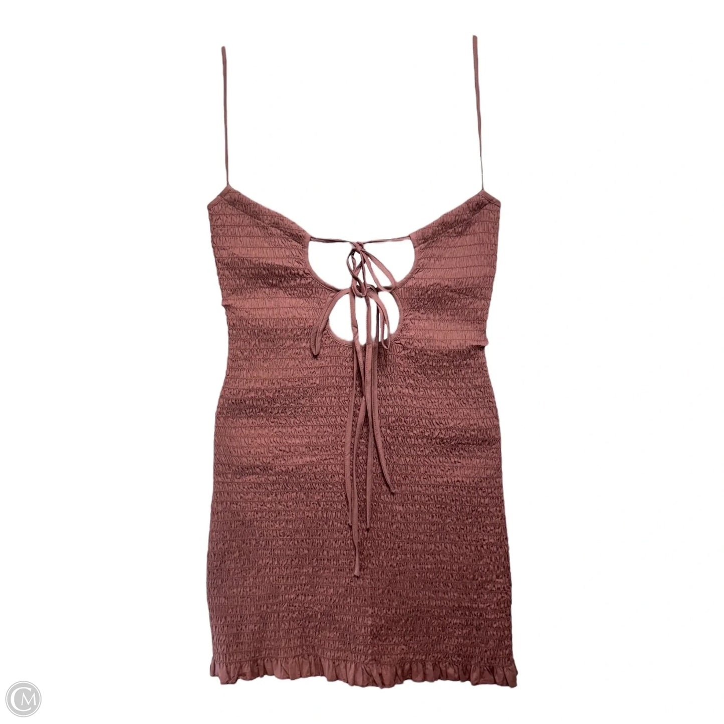 Lyla Smocked Mini Dress By Free People In Antique Oak, Size: M