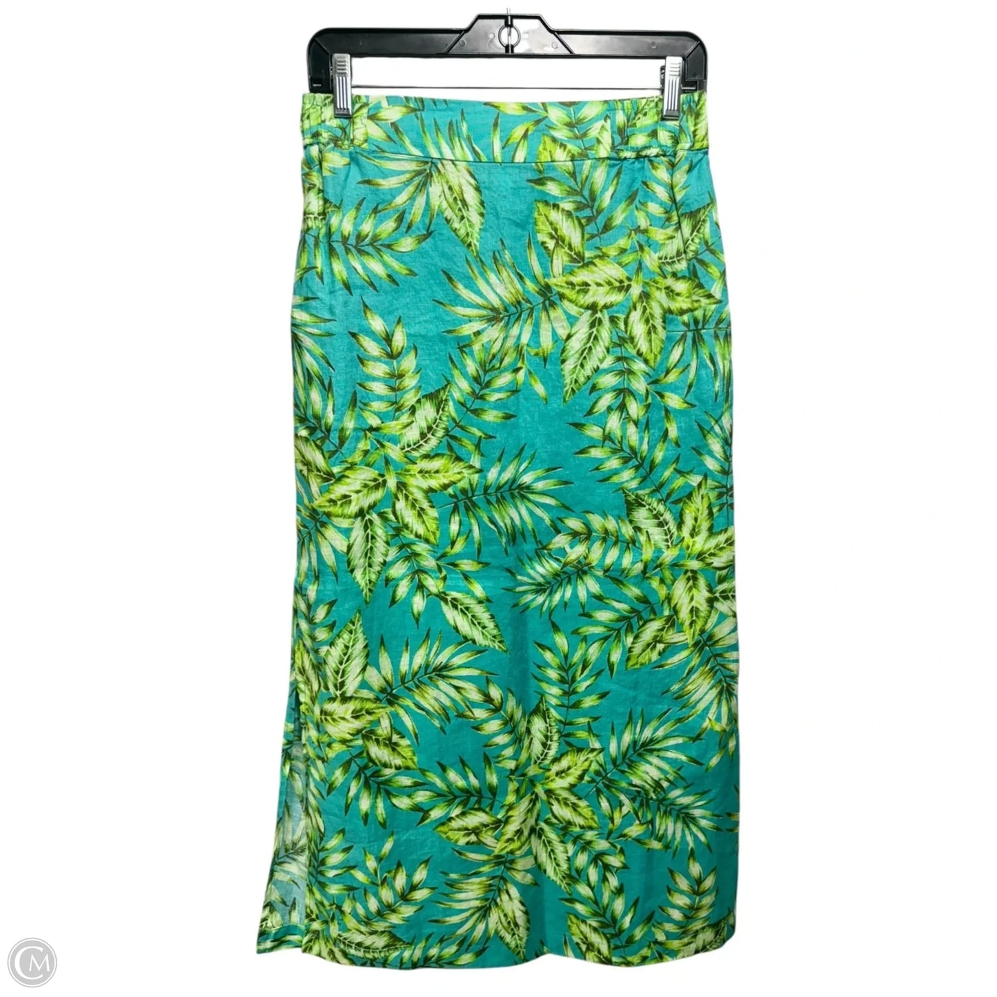 Linen Skirt Maxi By C And C In Tropical Print, Size: S