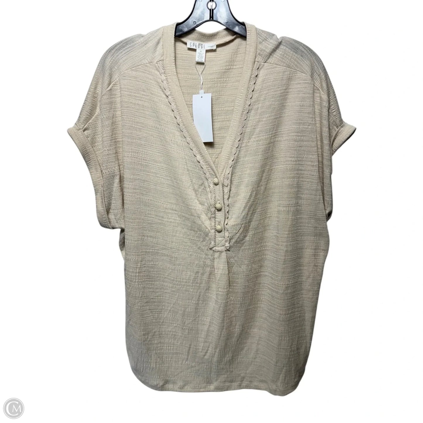 Top Sleeveless By Spense In Cream, Size: 2X