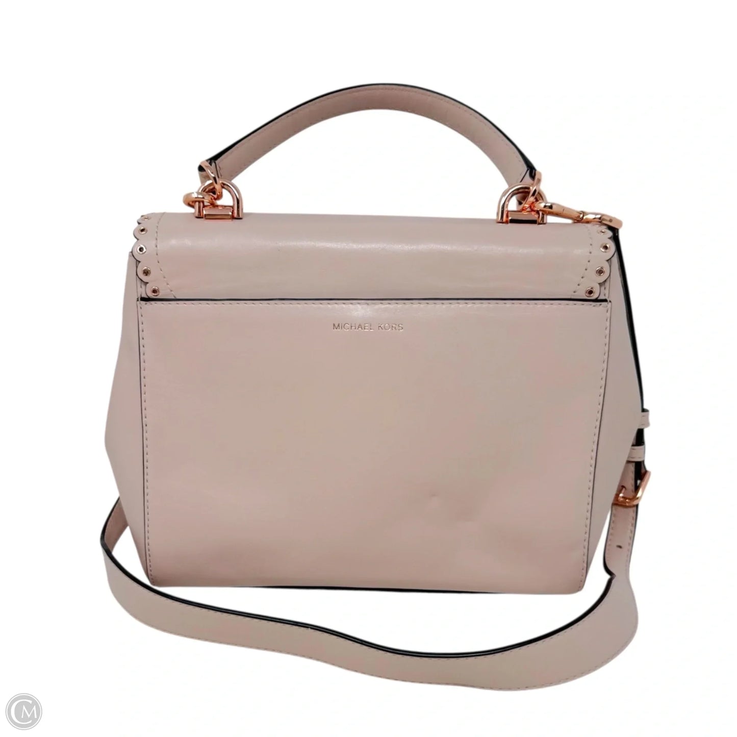 Ava Scalloped Top Handle Satchel Designer By Michael Kors, Size: Medium