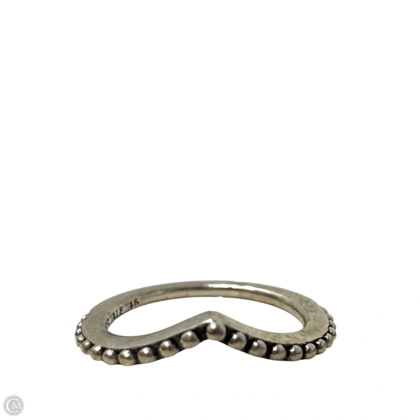 Retired Beaded Sterling Silver Wishbone Ring By Clothes Mentor, Size: 4