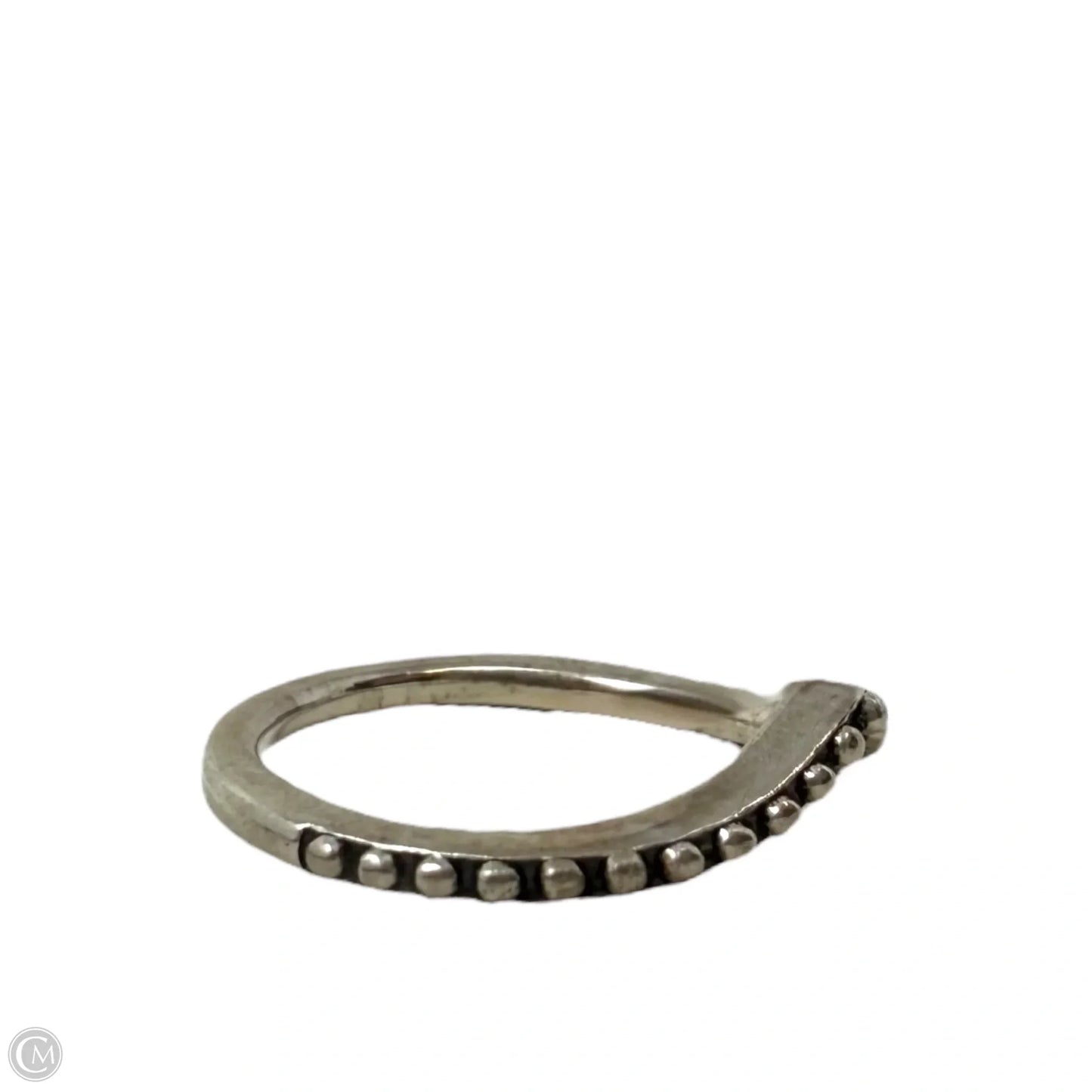 Retired Beaded Sterling Silver Wishbone Ring By Pandora, Size: 4