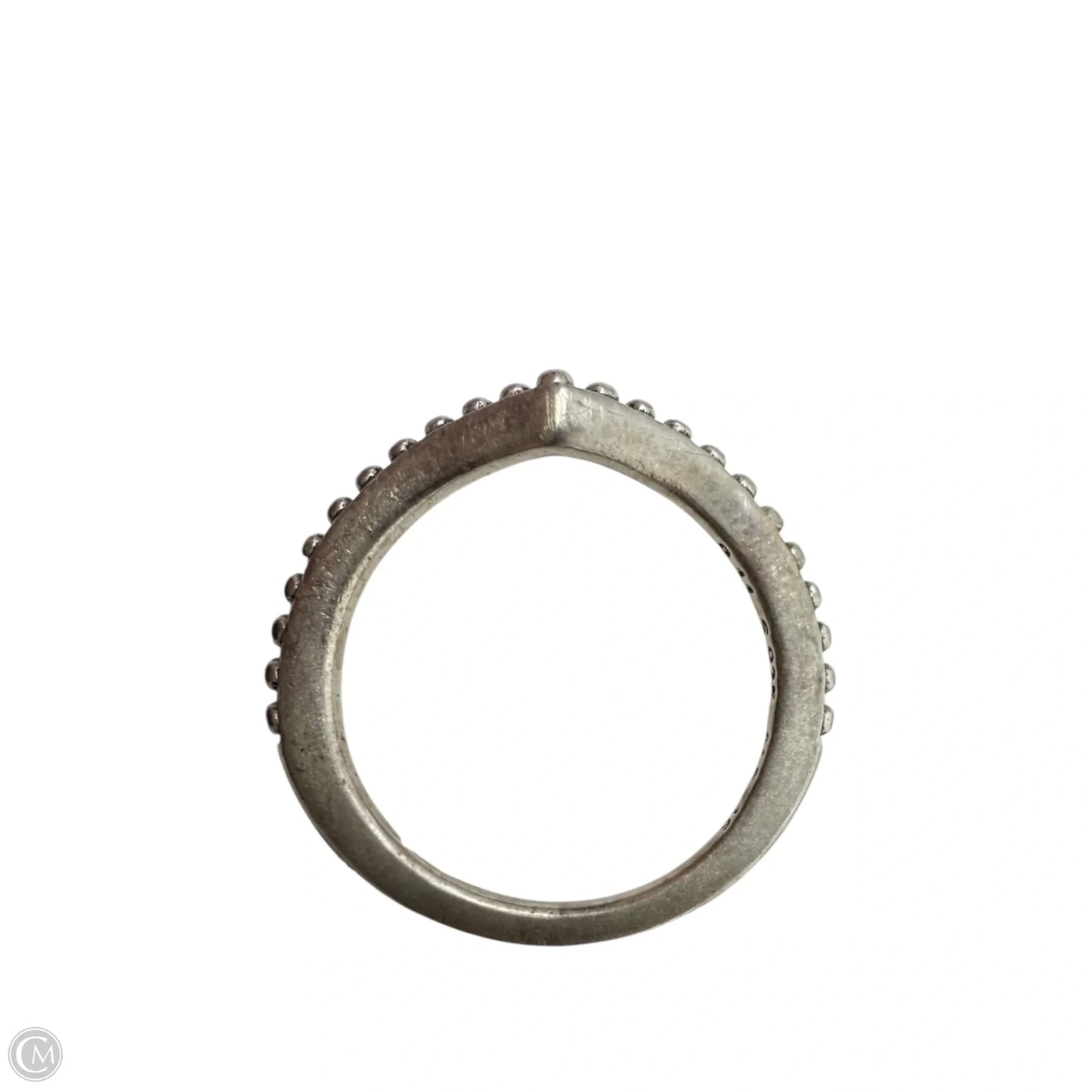 Retired Beaded Sterling Silver Wishbone Ring By Clothes Mentor, Size: 4