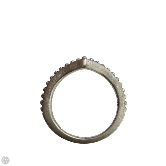 Retired Beaded Sterling Silver Wishbone Ring By Clothes Mentor, Size: 4
