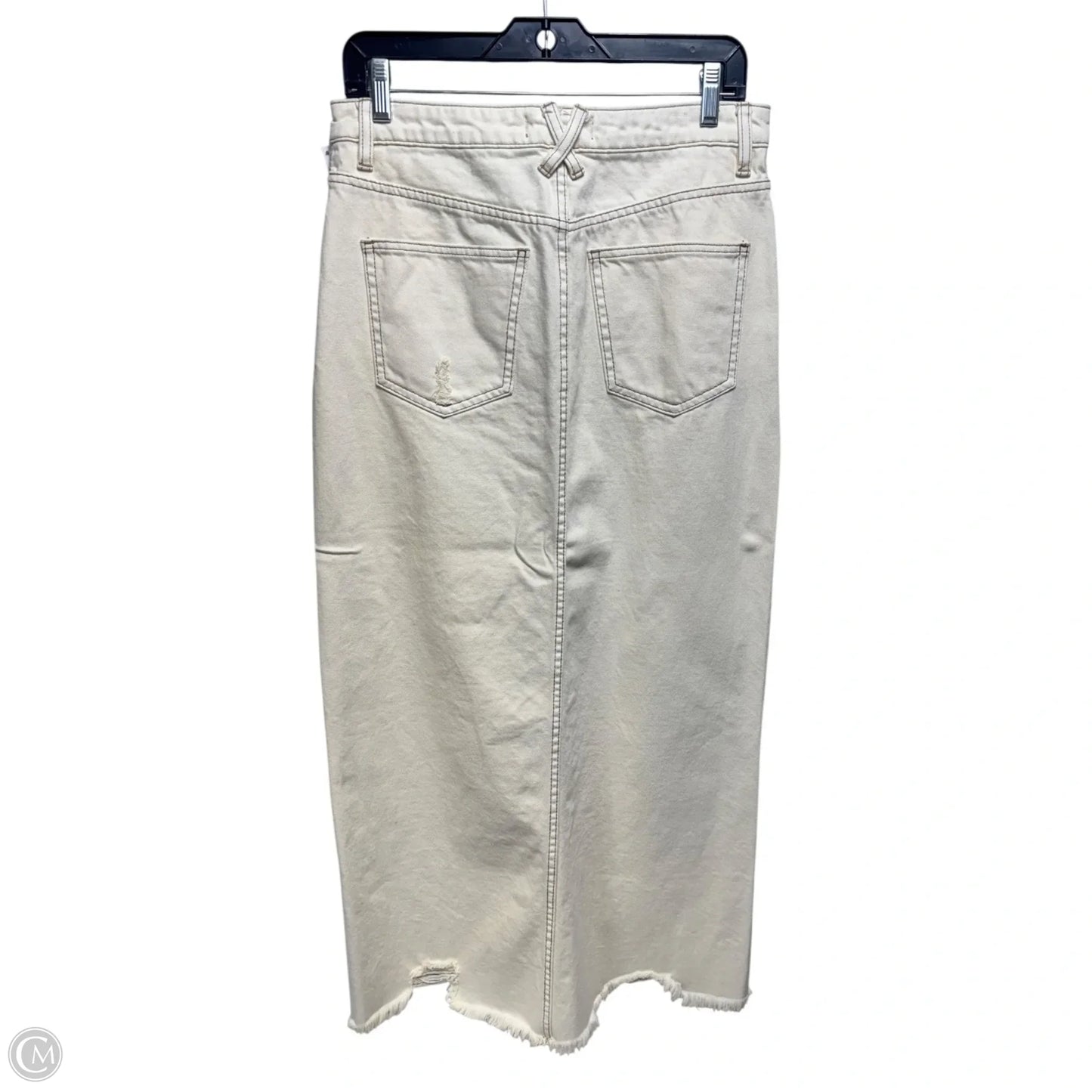 Front Slit Denim Skirt Maxi By We The Free In Cream, Size: 6