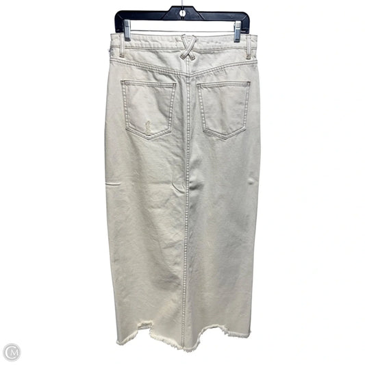 Front Slit Denim Skirt Maxi By We The Free In Cream, Size: 6