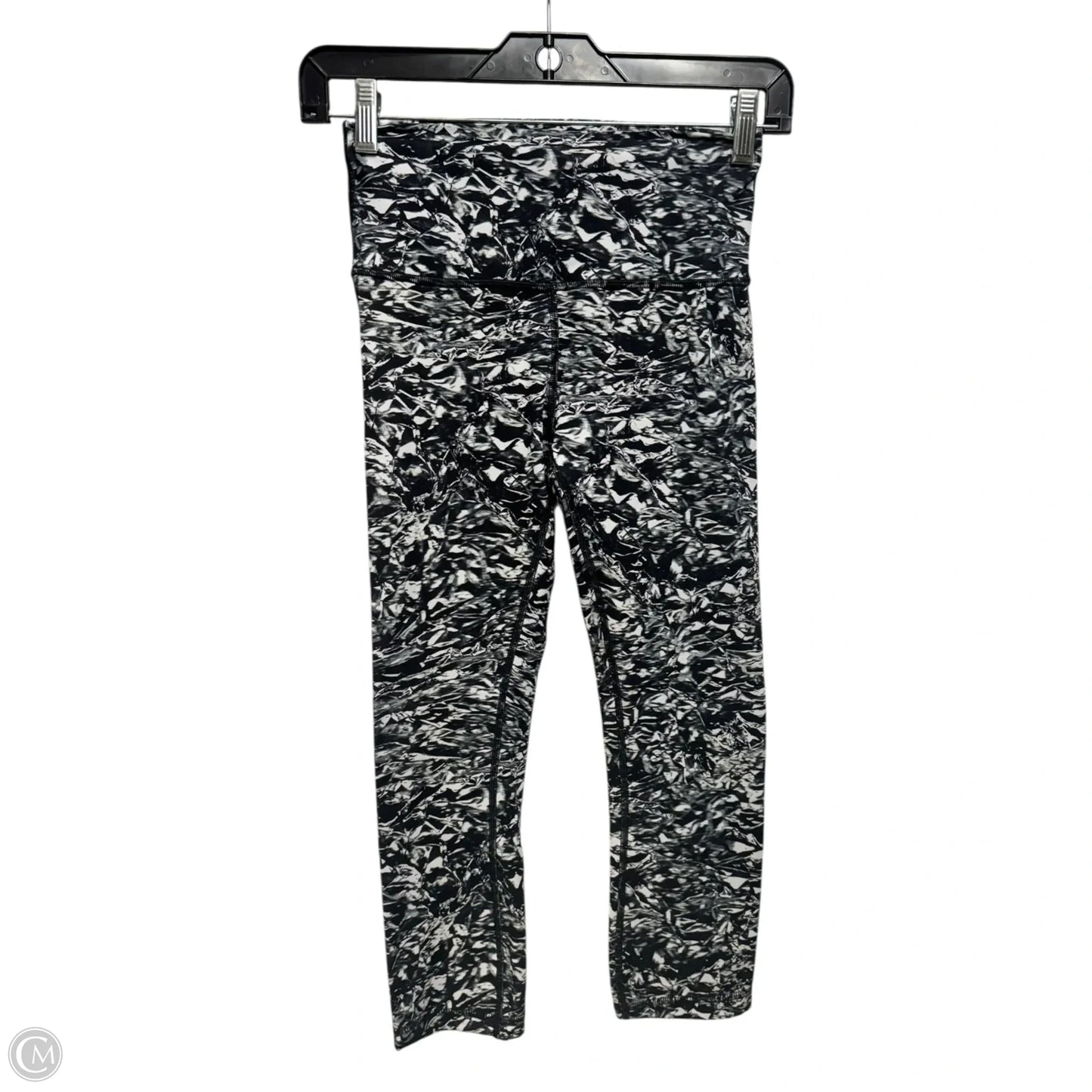 Athletic Leggings Capris By Lululemon In Black & White, Size: 4