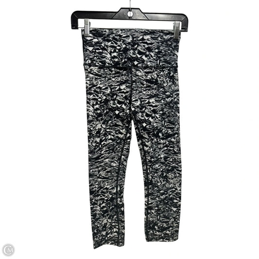 Athletic Leggings Capris By Lululemon In Black & White, Size: 4
