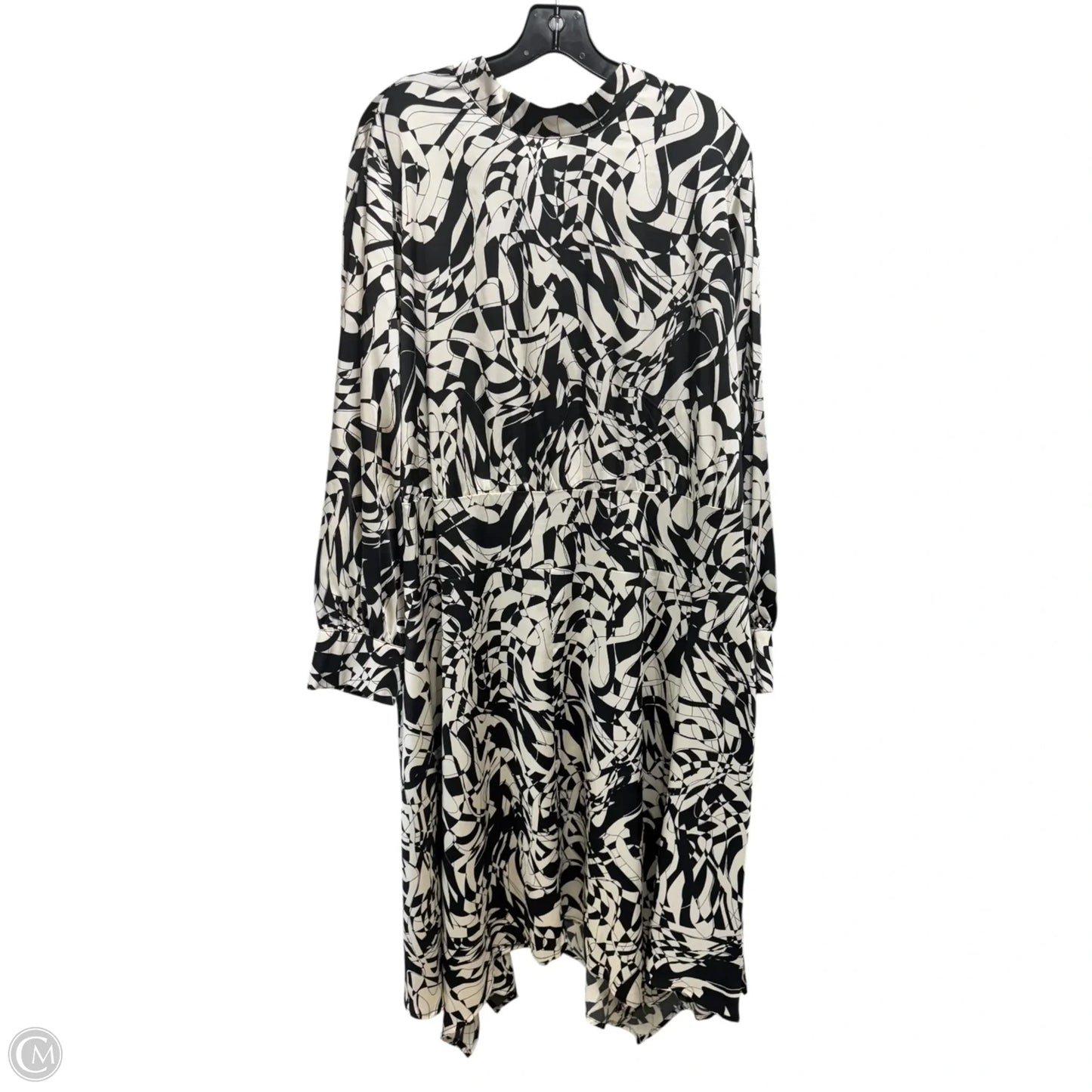 Dress Casual Midi By Future Collective In Black & Cream, Size: 2x