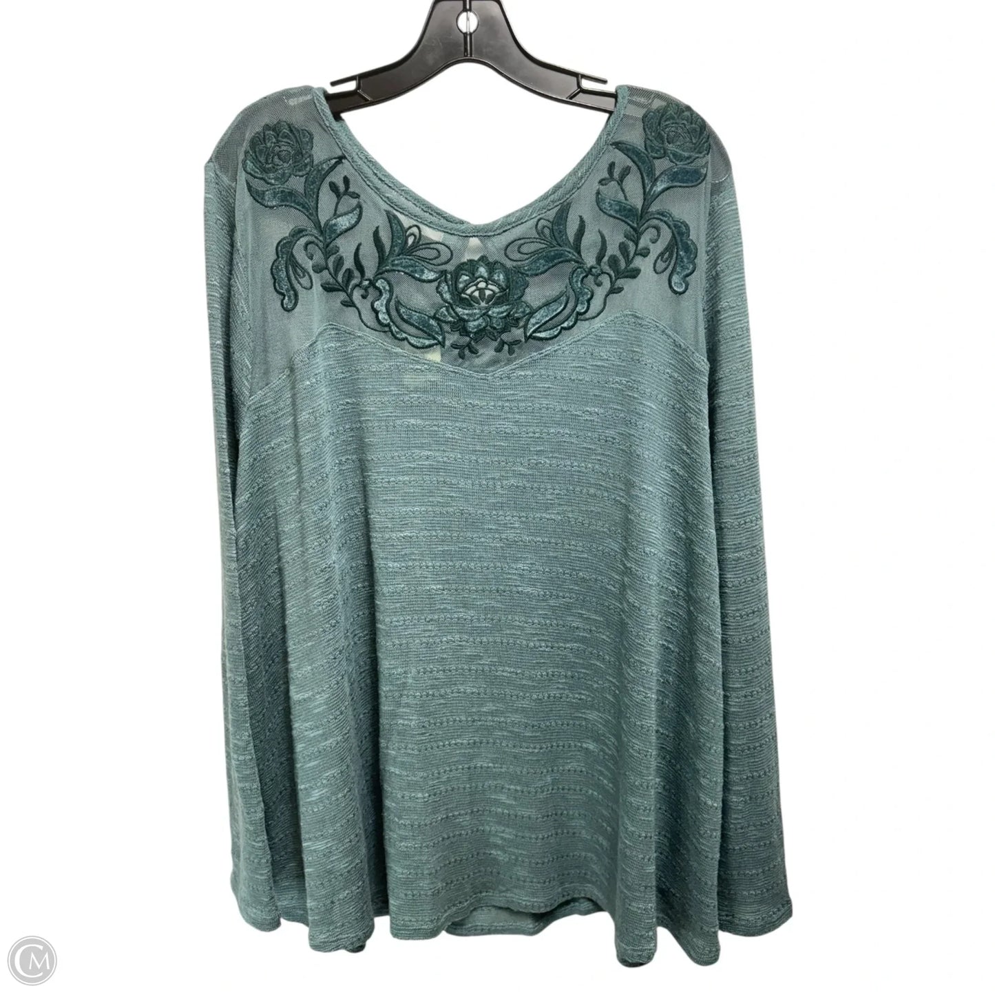 Top Long Sleeve By Maurices In Green, Size: 3x