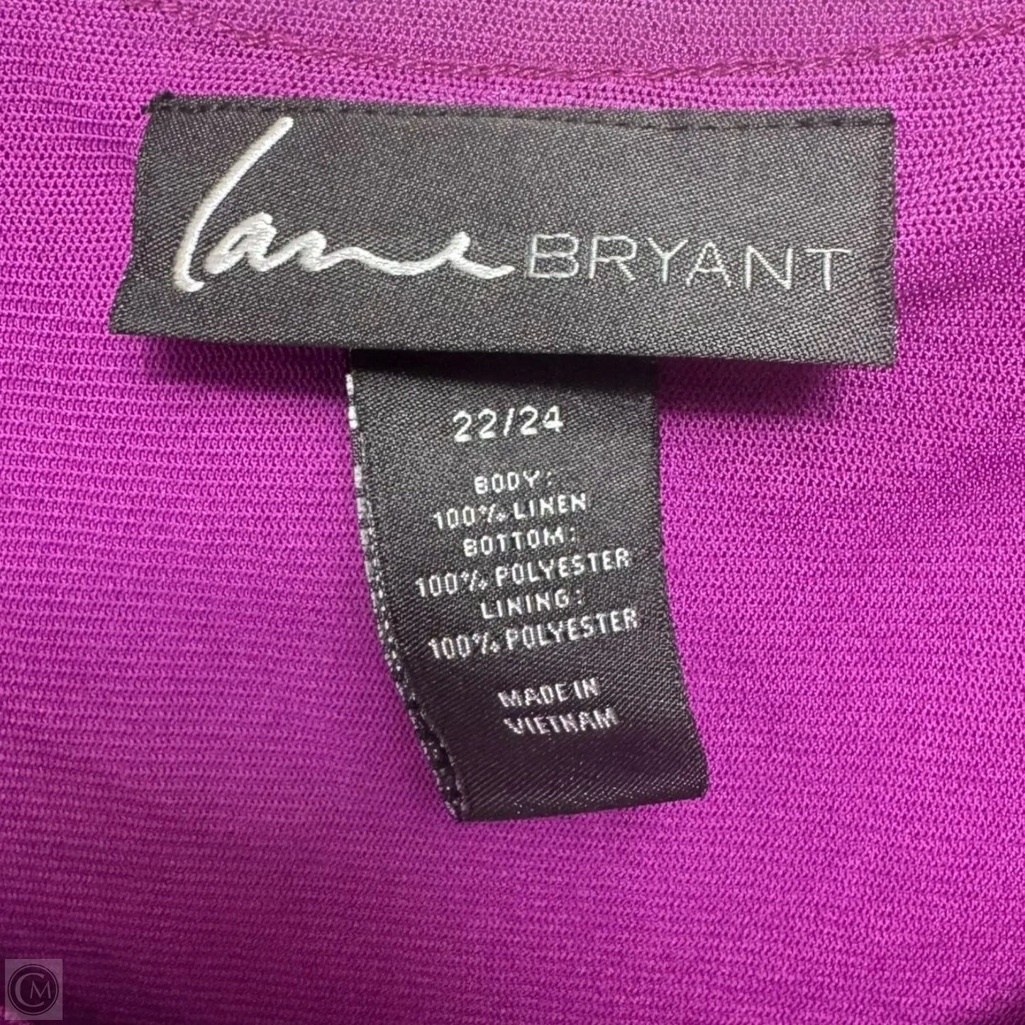 Linen Blend Tank Dress Casual Maxi By Lane Bryant In Purple, Size: 22