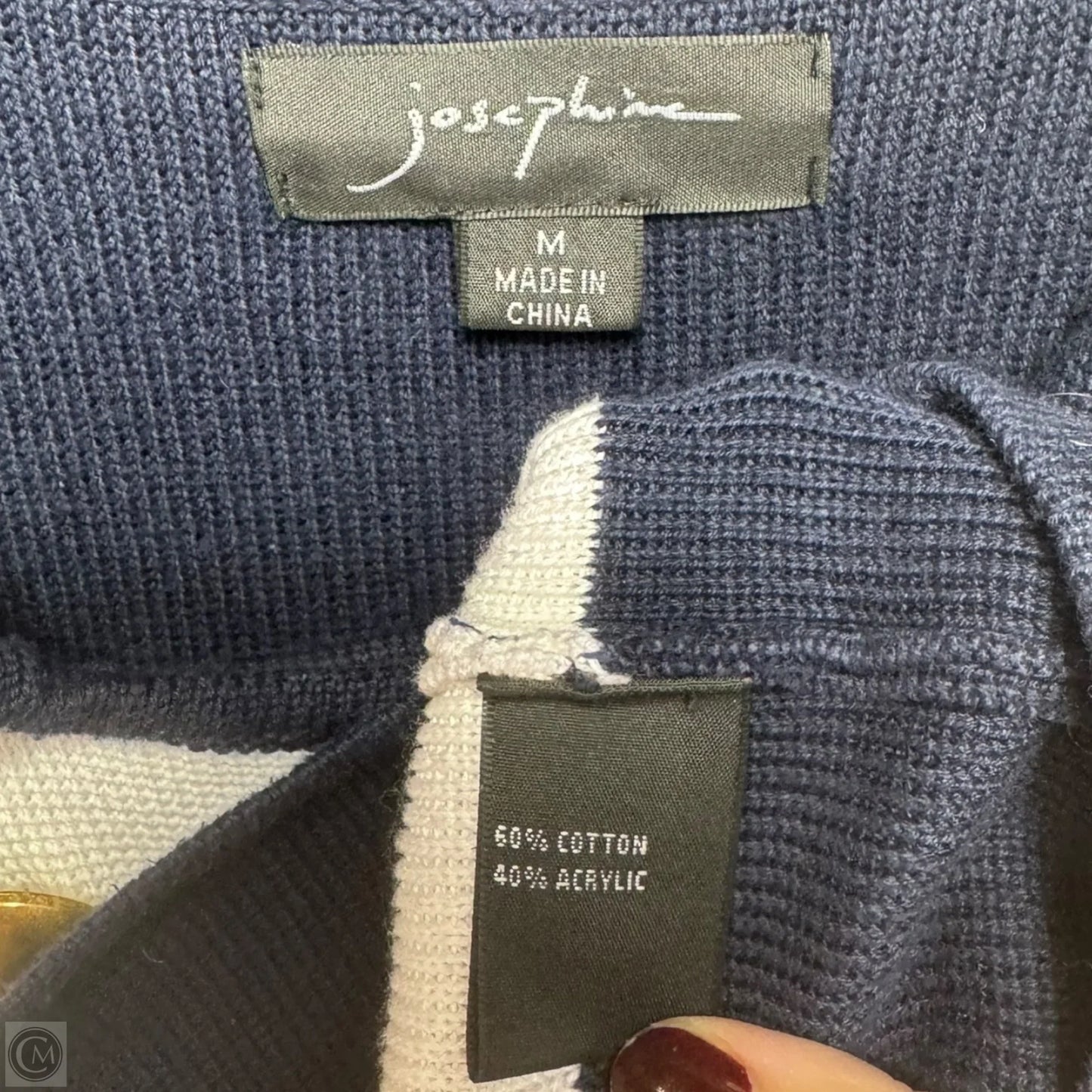 Knit Blazer By Josephine In Striped Pattern, Size: M