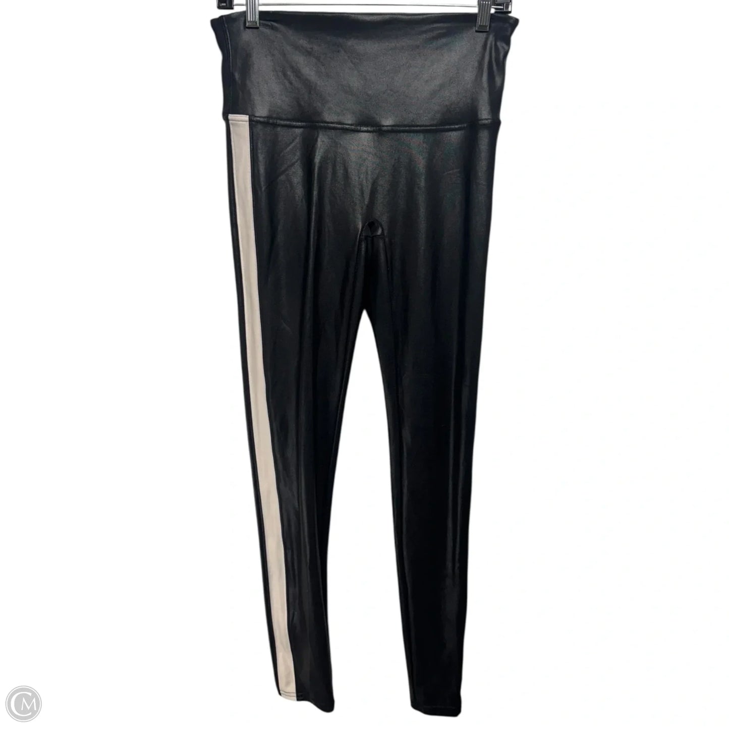 Athletic Leggings By Spanx In Black & White, Size: L