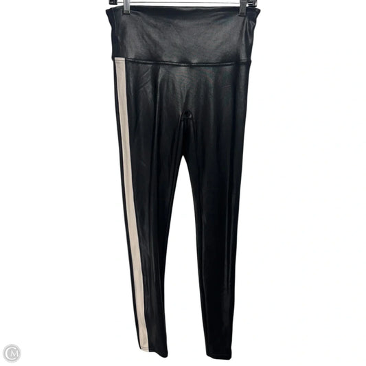 Athletic Leggings By Spanx In Black & White, Size: L