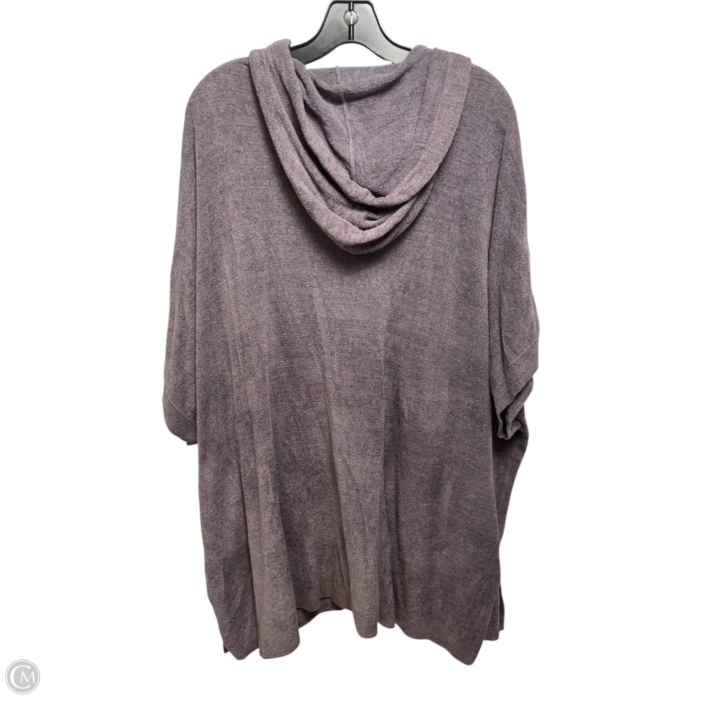 Cozy Chic Ultra Lite Zip Up Hoodie Short Sleeve By Barefoot Dreams In Purple, Size: 1X