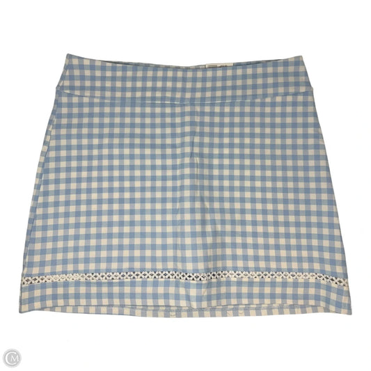 Skort By Crown And Ivy In Blue & White, Size: 14