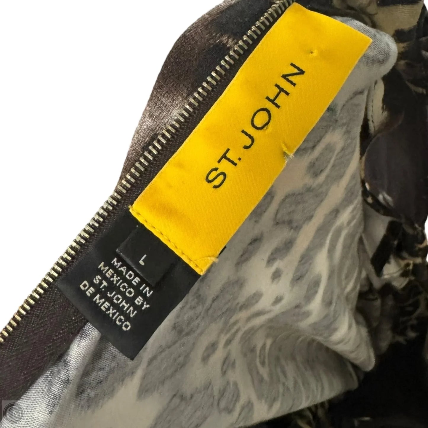 Leopard Top Sleeveless Luxury Designer By St John Collection In Animal Print, Size: L