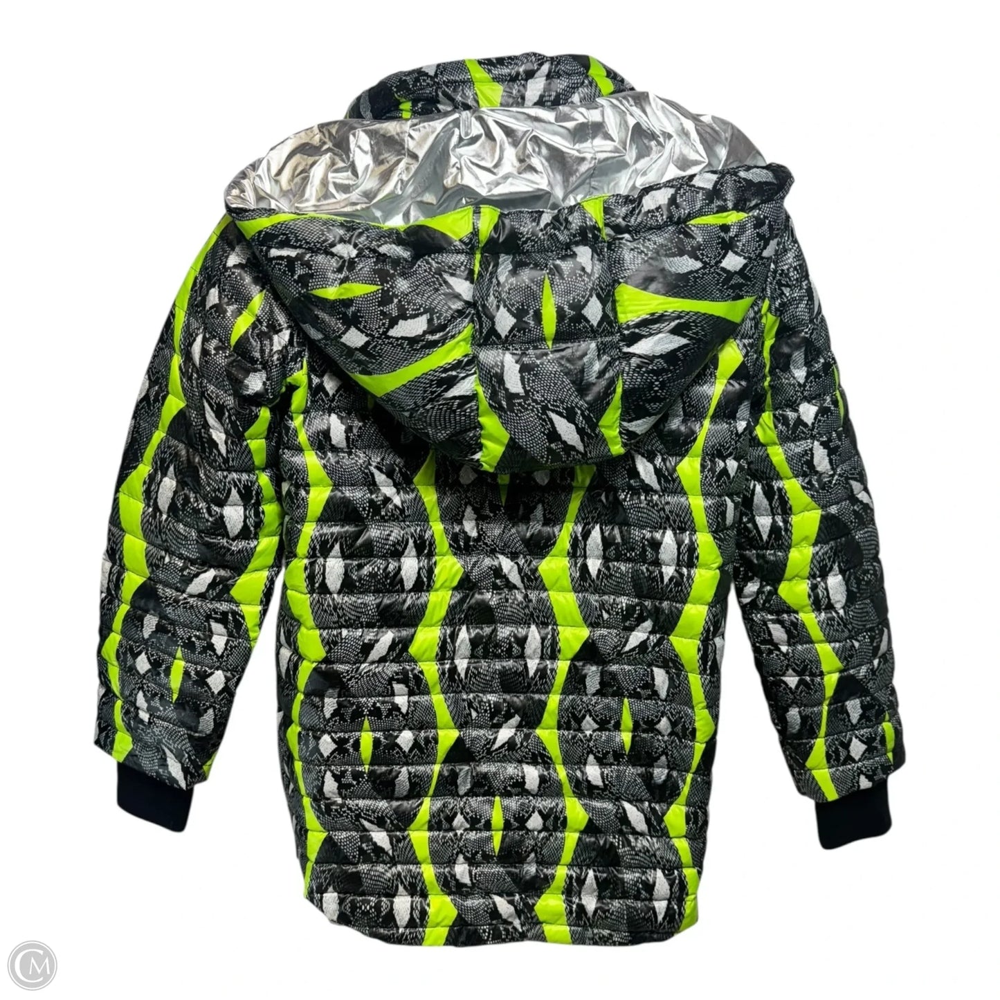 Hooded Coat Puffer & Quilted By Think Royln In Multi-colored, Size: M