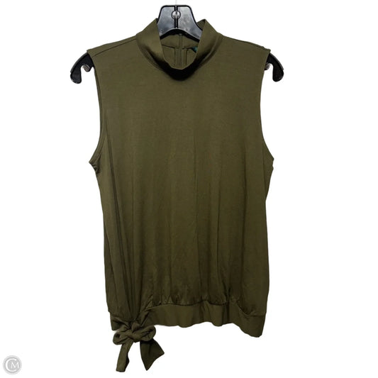 Side Tie Top Sleeveless By Lauren By Ralph Lauren In Green, Size: M