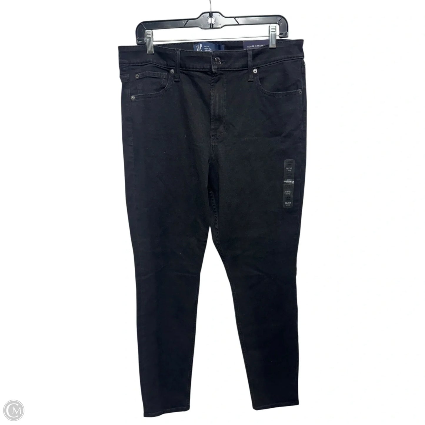Jeans Jeggings By Gap In Black Denim, Size: 16
