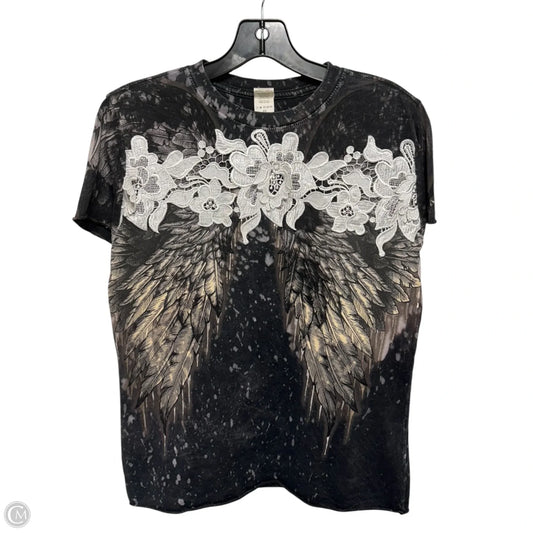 Romantic Lace Rock Couture Classic Short Sleeve Tee By Affliction In Multi-colored, Size: XS