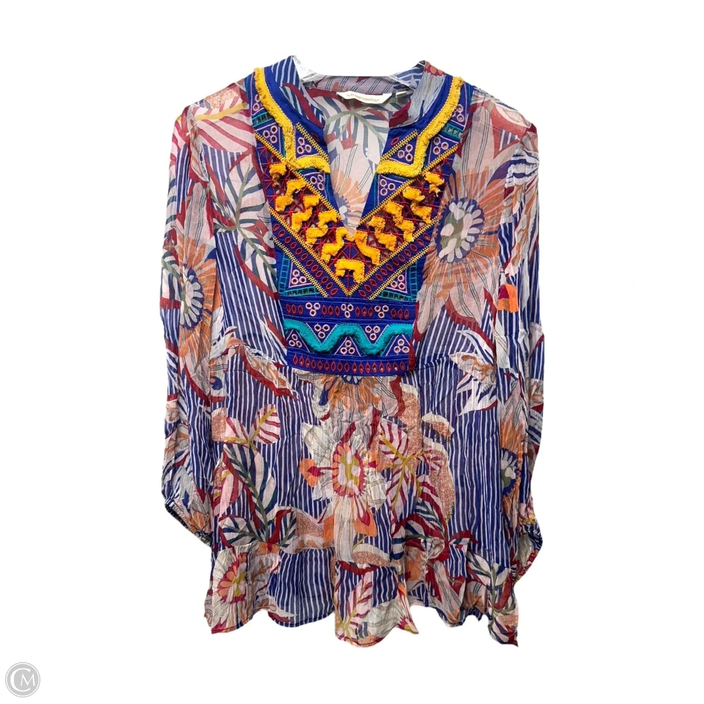 Top Long Sleeve By Soft Surroundings In Multi-colored, Size: Mp