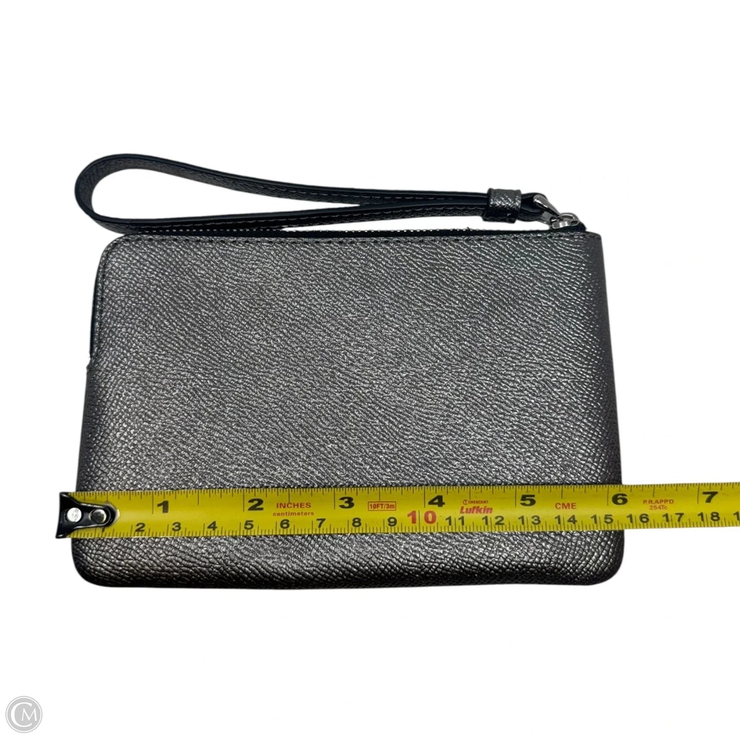 Corner Zip Wristlet Designer By Coach, Size: Small
