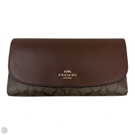 Signature Slim Envelope Wallet Designer By Coach, Size: Large