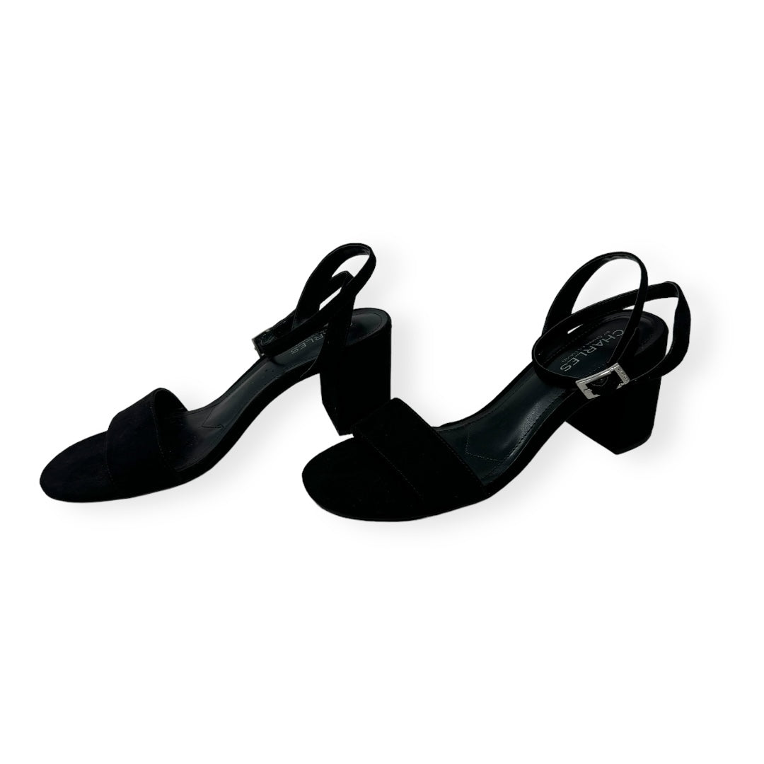 Black Shoes Heels Block Charles By Charles David, Size 8.5