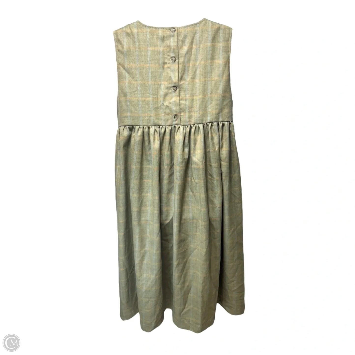 Plaid Wool Pinafore Dress By Offon In Plaid Pattern, Size: 2X