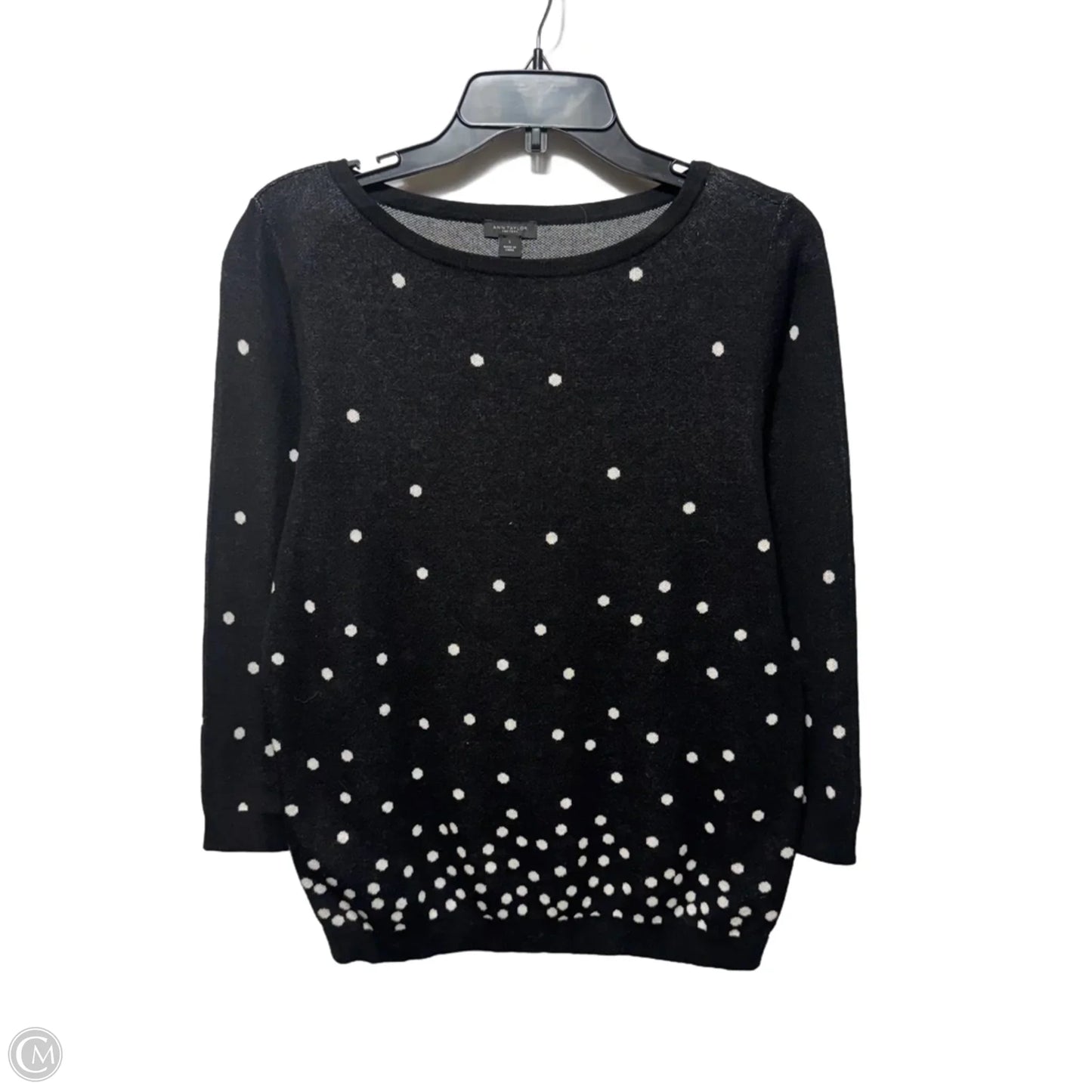 Sweater By Ann Taylor In Polkadot Pattern, Size: L
