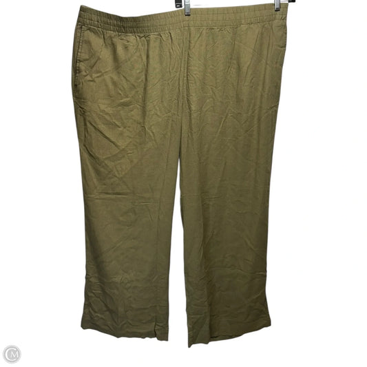 High Rise Wide Leg Comfort Waistband Pants By Old Navy In Green, Size: 3x