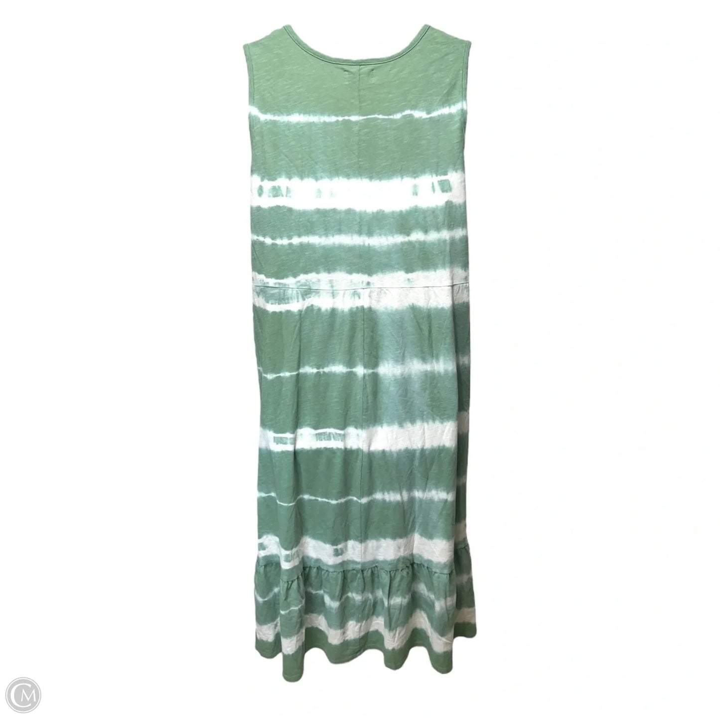 Scoop Neck Tiered Swing Dress By Lane Bryant In Green & White, Size: 22